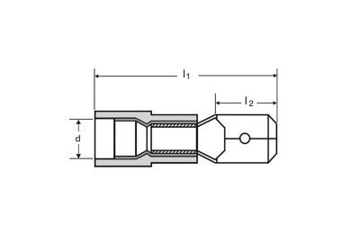 Isolierte Flachstecker